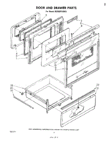 04 - Door And Drawer parts for Whirlpool Range RE960PXKW0 from AppliancePartsPros.com