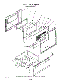 04 - Oven Door parts for Whirlpool Range RE953PXPT2 from AppliancePartsPros.com