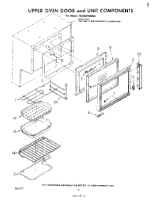 07 - Upper Oven Door And Unit parts for Whirlpool Range RE960PXKW0 from AppliancePartsPros.com