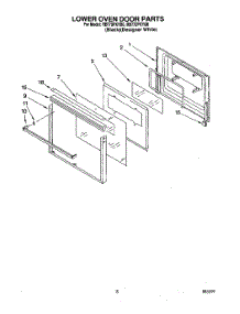 05 - Lower Oven Door parts for Whirlpool Oven RB770PXYQ6 from AppliancePartsPros.com