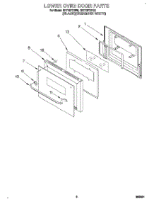 05 - Lower Oven Door parts for Whirlpool Oven RB770PXBQ0 from AppliancePartsPros.com