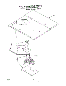 05 - Latch And Vent parts for Whirlpool Oven RB160PXYB4 from AppliancePartsPros.com