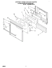 04 - Upper Oven Door parts for Whirlpool Oven RB770PXYB5 from AppliancePartsPros.com