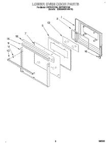 05 - Lower Oven Door parts for Whirlpool Oven RB770PXYB5 from AppliancePartsPros.com