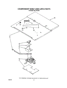 07 - Component Shelf And Latch parts for Whirlpool Oven RB170PXXW3 from AppliancePartsPros.com