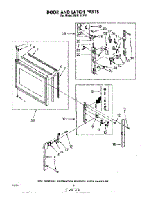 06 - Door And Latch parts for Whirlpool Oven RJM1870P from AppliancePartsPros.com
