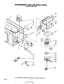 08 - Magnetron And Air Flow parts for Whirlpool Oven RJM1870P from AppliancePartsPros.com