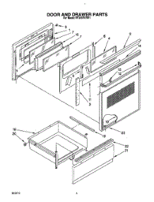 04 - Door And Drawer parts for Whirlpool Range RF396PXYW1 from AppliancePartsPros.com