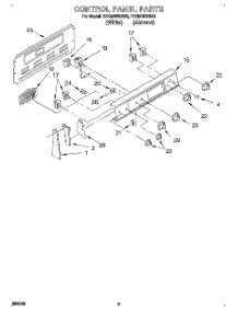 02 - Control Panel parts for Whirlpool Range TER56W2BN0 from AppliancePartsPros.com
