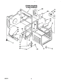 06 - Oven parts for Whirlpool Range RF396PXYW1 from AppliancePartsPros.com