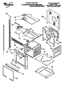 Oven parts for Whirlpool Range PBK1227 from AppliancePartsPros.com