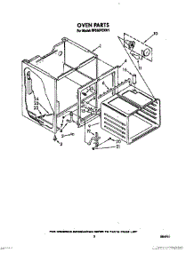 03 - Oven parts for Whirlpool Range RF395PCXW1 from AppliancePartsPros.com