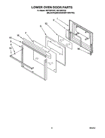 05 - Lower Oven Door parts for Whirlpool Oven RB770PXYQ7 from AppliancePartsPros.com