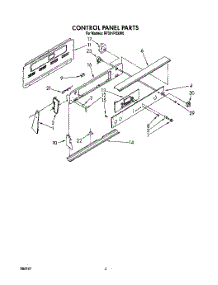 03 - Control Panel parts for Whirlpool Range RF391PXXW0 from AppliancePartsPros.com