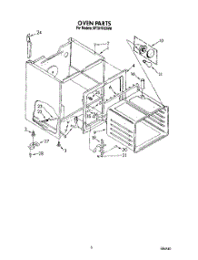 04 - Oven parts for Whirlpool Range RF391PXXW0 from AppliancePartsPros.com