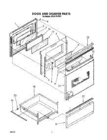 05 - Door And Drawer, Lit / Optional parts for Whirlpool Range RF391PXXW0 from AppliancePartsPros.com