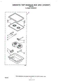 08 - Smooth Top Rck 893 parts for Whirlpool Cooktop RC8300XLH from AppliancePartsPros.com