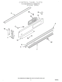 02 - Control Panel parts for Whirlpool Range RS6755XYW1 from AppliancePartsPros.com