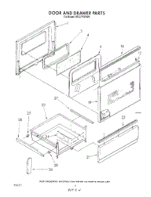 04 - Door And Drawer , Literature And Optional parts for Whirlpool Range RF327PXVW0 from AppliancePartsPros.com