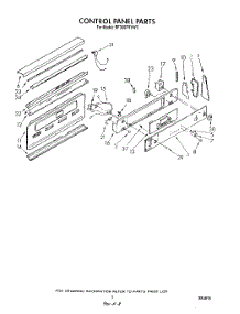 03 - Control Panel parts for Whirlpool Range RF396PXVW3 from AppliancePartsPros.com