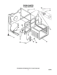 04 - Oven parts for Whirlpool Range RF391PXXW2 from AppliancePartsPros.com