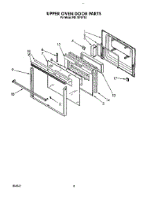 05 - Upper Oven Door parts for Whirlpool Oven RB170PXYB0 from AppliancePartsPros.com