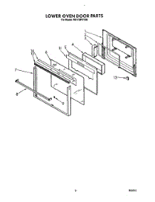 06 - Lower Oven Door parts for Whirlpool Oven RB170PXYB0 from AppliancePartsPros.com