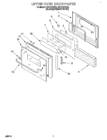 04 - Upper Oven Door parts for Whirlpool Oven RB770PXBQ2 from AppliancePartsPros.com