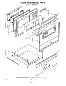 04 - Door And Drawer parts for Whirlpool Range RE963PXKT1 from AppliancePartsPros.com