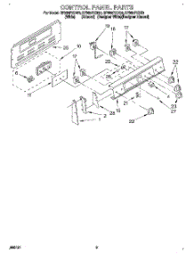 02 - Control Panel parts for Whirlpool Range RF365PXDZ0 from AppliancePartsPros.com