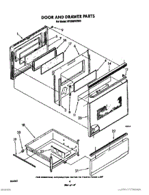 04 - Door And Drawer parts for Whirlpool Range RF396PXVW0 from AppliancePartsPros.com