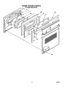 04 - Oven Door parts for Whirlpool Range RS677PXYB0 from AppliancePartsPros.com