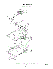 04 - Cooktop parts for Whirlpool Range RS6700XKW4 from AppliancePartsPros.com