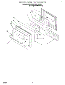 04 - Upper Oven Door parts for Whirlpool Oven RB170PXBQ1 from AppliancePartsPros.com