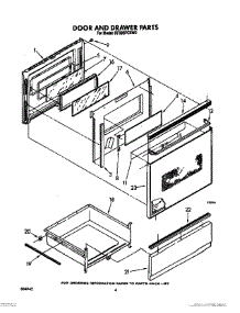 04 - Door And Drawer parts for Whirlpool Range RF396PCXW0 from AppliancePartsPros.com