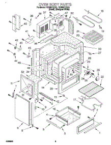 05 - Oven Body parts for Whirlpool Range RS386PXBQ1 from AppliancePartsPros.com