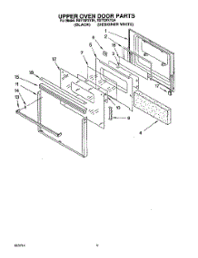 04 - Upper Oven Door parts for Whirlpool Oven RB770PXYB4 from AppliancePartsPros.com