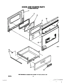04 - Door And Drawer parts for Whirlpool Range RF302PXXQ0 from AppliancePartsPros.com