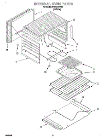 02 - Internal Oven parts for Whirlpool Range RF0100XRW9 from AppliancePartsPros.com