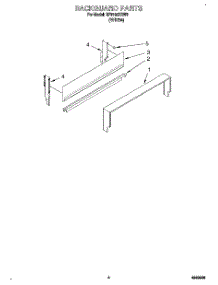 03 - Backguard parts for Whirlpool Range RF0100XRW9 from AppliancePartsPros.com