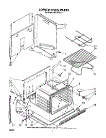 04 - Lower Oven parts for Whirlpool Oven RB276PXV2 from AppliancePartsPros.com