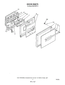 03 - Door parts for Whirlpool Oven RM778PXT4 from AppliancePartsPros.com