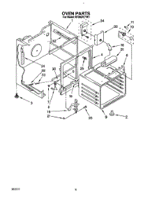06 - Oven parts for Whirlpool Range RF396PCYW1 from AppliancePartsPros.com