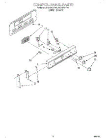 02 - Control Panel parts for Whirlpool Range RF376PCYW4 from AppliancePartsPros.com