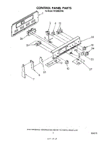 03 - Control Panel parts for Whirlpool Range RF306BXPW0 from AppliancePartsPros.com