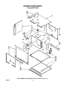 04 - Lower Oven parts for Whirlpool Oven RB770PXXW3 from AppliancePartsPros.com