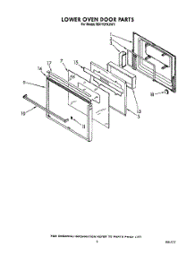 06 - Lower Oven Door parts for Whirlpool Oven RB770PXXW3 from AppliancePartsPros.com