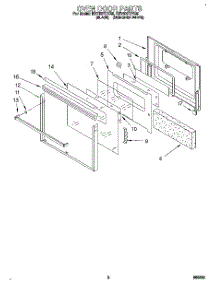 02 - Oven Door parts for Whirlpool Oven RB760PXYB5 from AppliancePartsPros.com