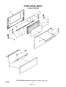 05 - Oven Door parts for Whirlpool Range RF010EXRW0 from AppliancePartsPros.com