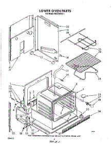 04 - Lower Oven parts for Whirlpool Oven RB276PXV1 from AppliancePartsPros.com